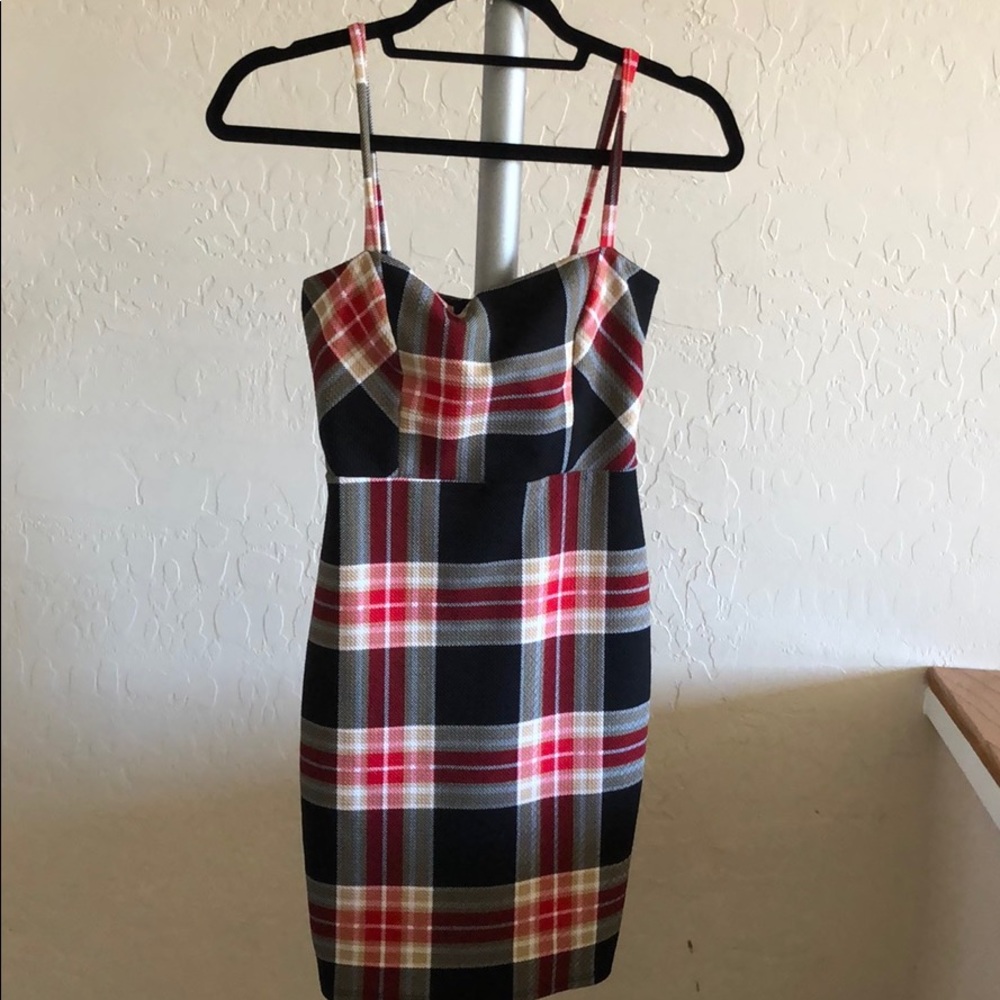 Plaid mini dress